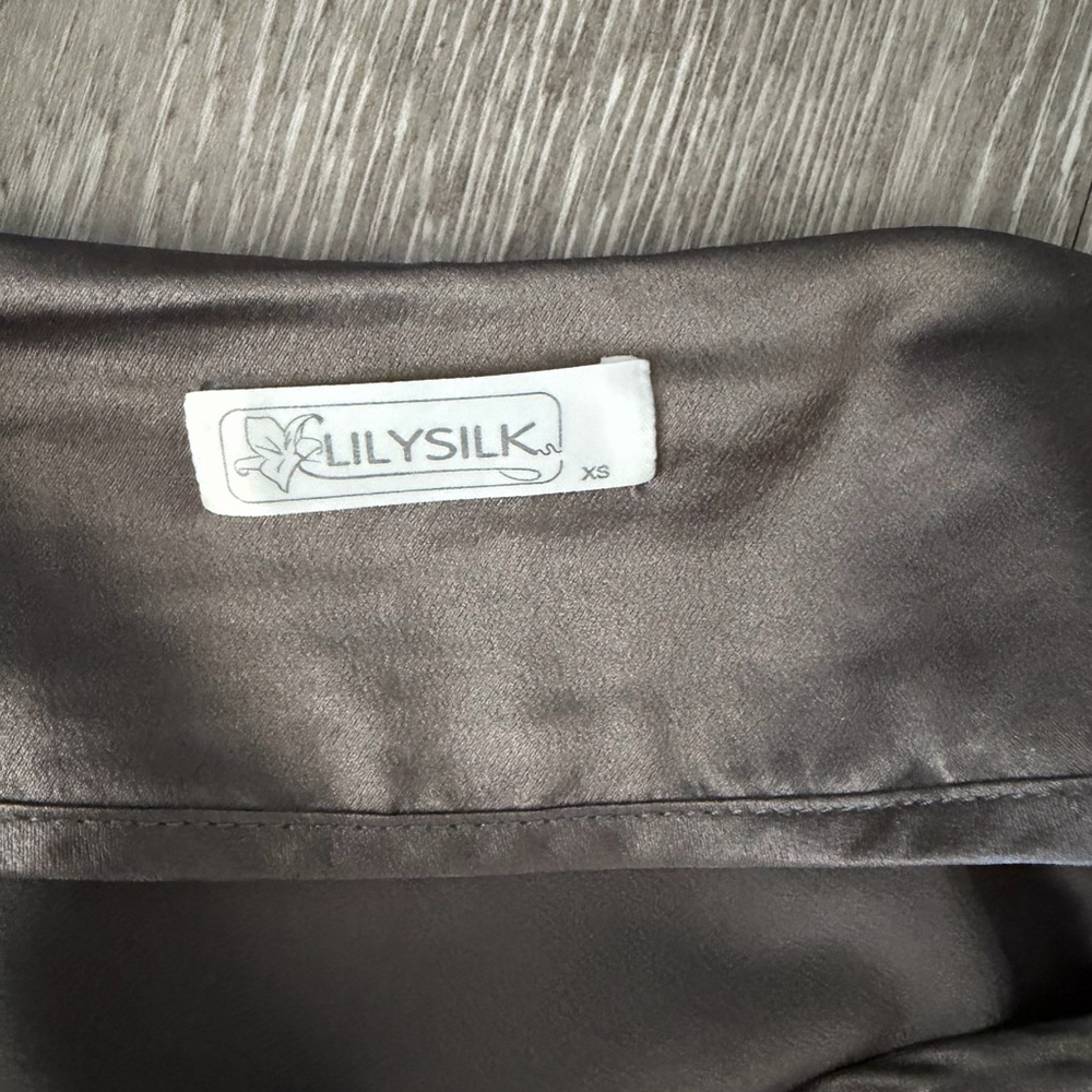 Lilysilk Silk Midi Skirt - Gray - Picture 3 of 5